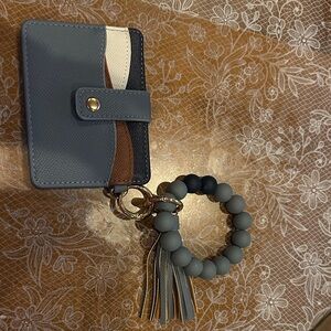 Elegant Multi-Color Card Holder with Keychain